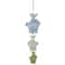 27" Green & Blue Ceramic Fish Windchime with Brown Rope